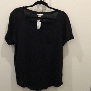 Black Short Sleeve Top